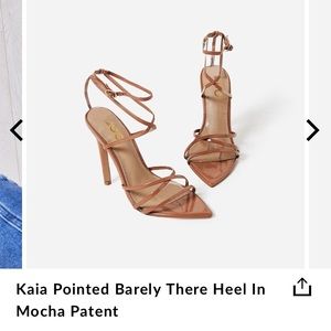 Ego Official Kaia Pointed Barely There Heel, Mocha